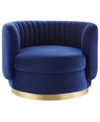 Embrace Tufted Performance Velvet Swivel Chair