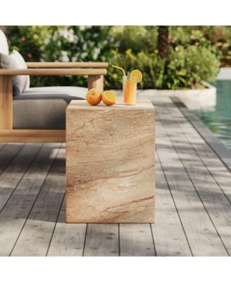 Jordana Square Plinth Indoor - Outdoor Patio Concrete Side Table