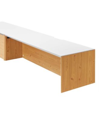 Kinetic 49" Wall-Mount Office Desk With Cabinet and Shelf