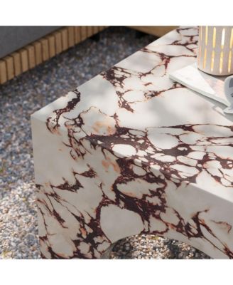 Valen Indoor - Outdoor Patio Arched Concrete Coffee Table