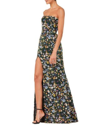 Ophelia Strapless Floral Sequin Gown