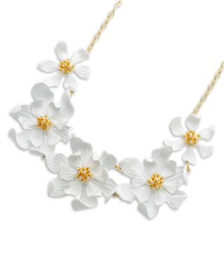 Fulla Furled Flower Enamel Necklace, 15.74"