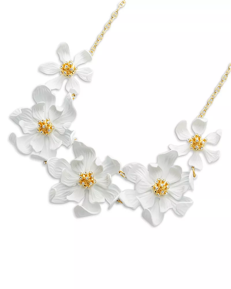 Ted Baker Fulla Furled Flower Enamel Necklace, 15.74