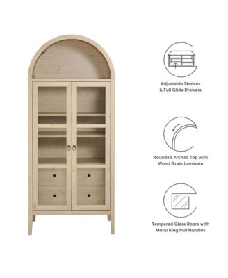 Nolan Tall Arched Storage Display Cabinet