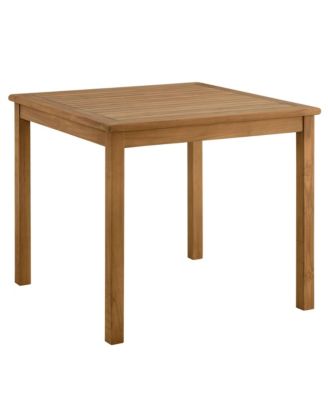 Vienna Outdoor Patio Teak Wood Dining Set with Rope Folding Chairs, Set of 5