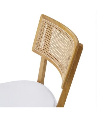 Caledonia Fabric Upholstered Wood Dining Chair, Set of 2