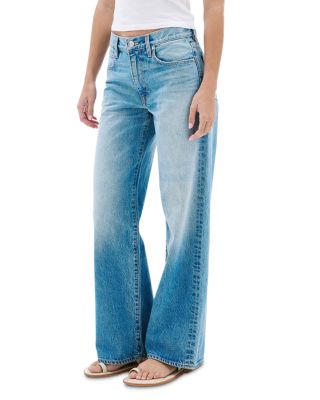 Jazmine Mid Rise Wide Straight Jeans in New Obsession