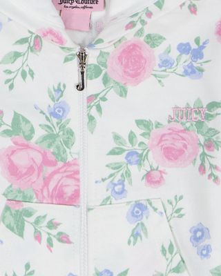 Girls' French Terry Zip Hoodie, Tank Top & Shorts Set - Little Kid