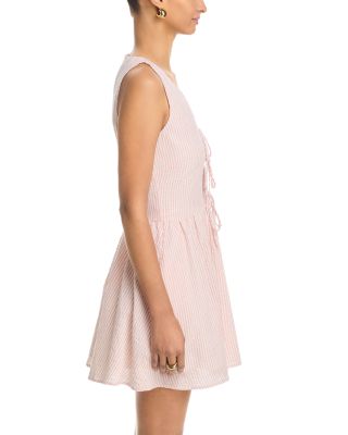 Stripe Poplin Front Tie Mini Dress - Exclusive
