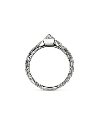 Sterling Silver Icon Diamond Pyramid Cluster Ring