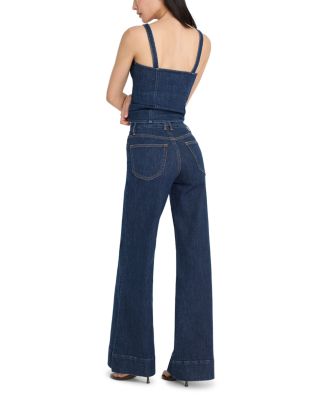 Good Waist High Rise Palazzo Jeans in Indigo1169