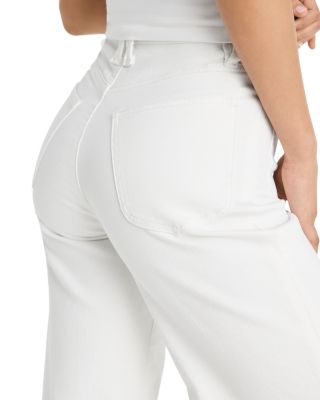 Good Waist High Rise Palazzo Jeans in White001
