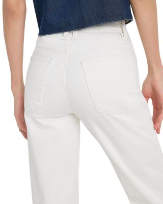 Good High Rise True Straight Jeans in White001