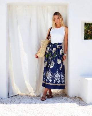 Seline Contrast Midi Dress