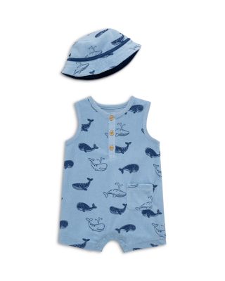 Boys' Whales Romper & Hat Set - Baby