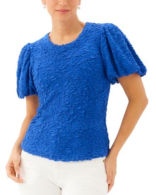 Puff Sleeve Textured Top