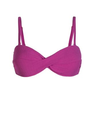 Loryn Twist Bandeau Textured Bikini Top