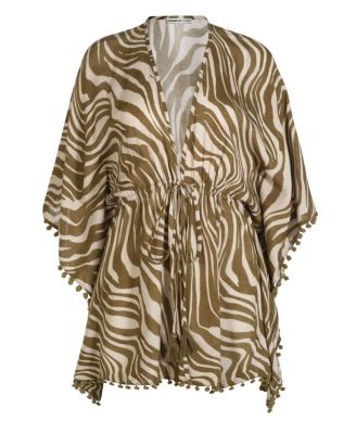  Audrey Short Beach Drawstring Caftan Cover-Up