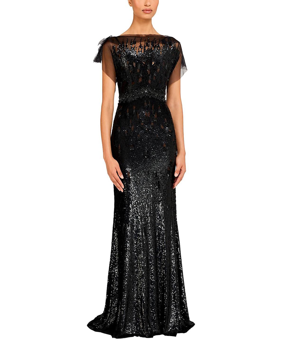 Jenny Packham Magnolia Sequin-Embellished Dress
