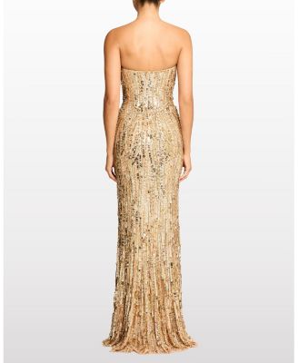  Euphoria Sequin-Embellished Strapless Dress