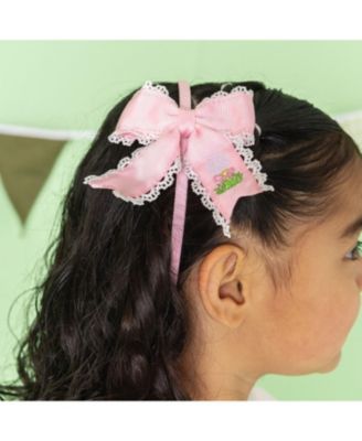 Girls' Golf Tee Embroidered Lace Bow Headband - Little Kid, Big Kid