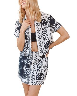 Bandana Short Sleeve Camp Shirt