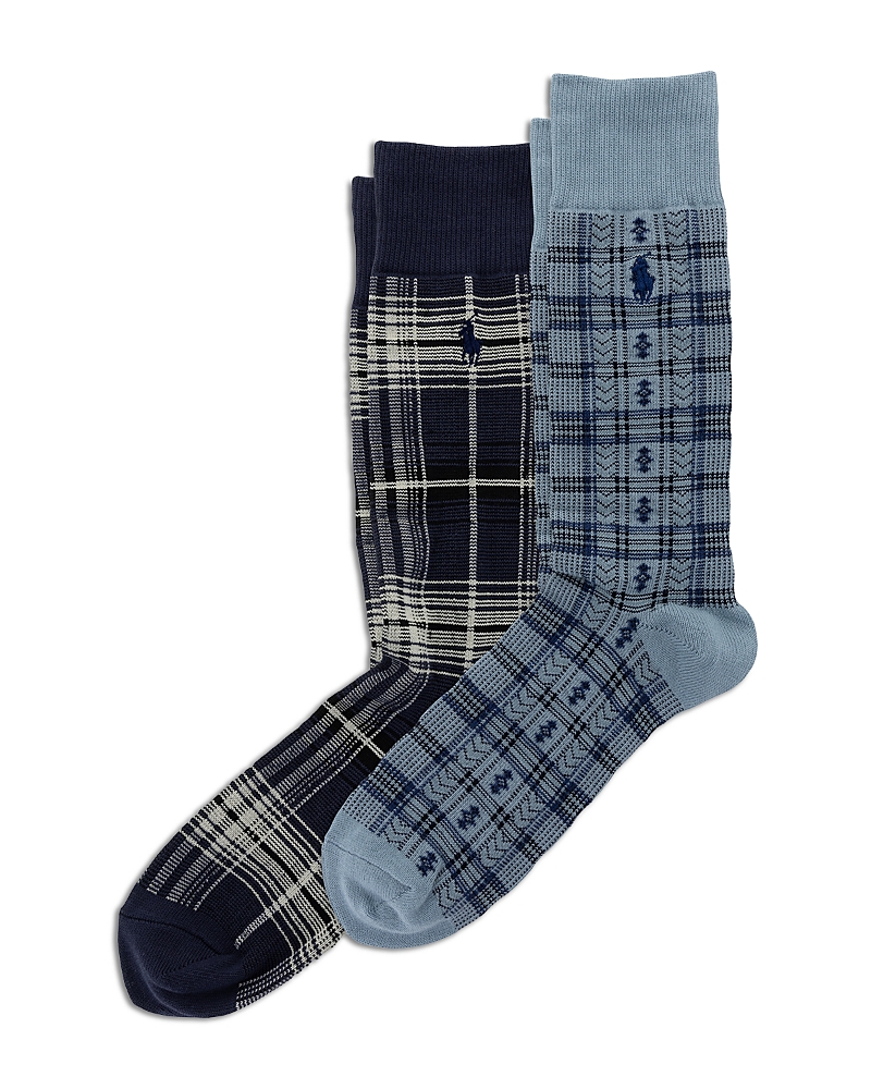 Polo Ralph Lauren Novelty Plaid Socks, Pack of 2