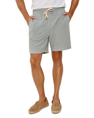 Nova 7" Textured Check Drawstring Shorts