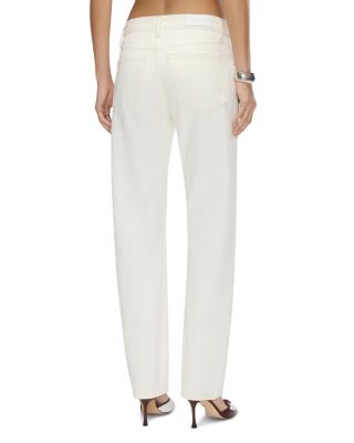 Mid Rise Blondie Straight Crop Jeans in Crema