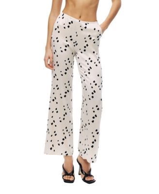  Printed Wide-Leg Pants