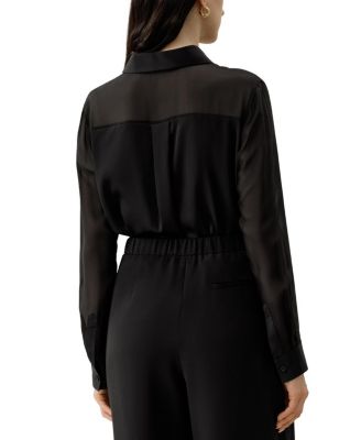  Button Down Silk Organza Shirt