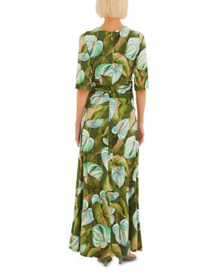 Rio Anturium Leaves Maxi Dress