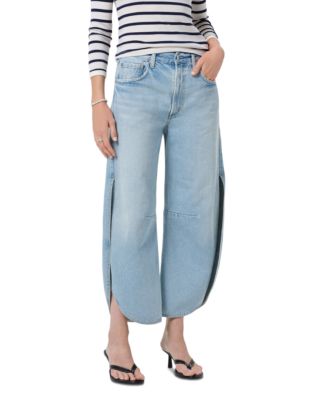 Tulip High Rise Curved Hem Jeans in Somersault