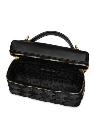 Frankie Small Woven Leather Train Case