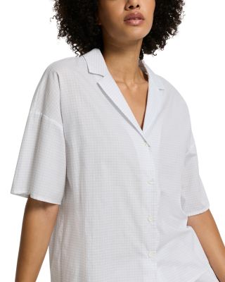 Sleep & Lounge Woven Button Front Shirt