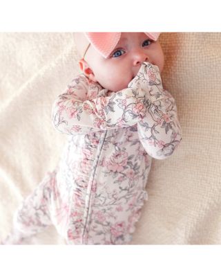 Girls' Irene Ruffled Zippered Footie - Baby