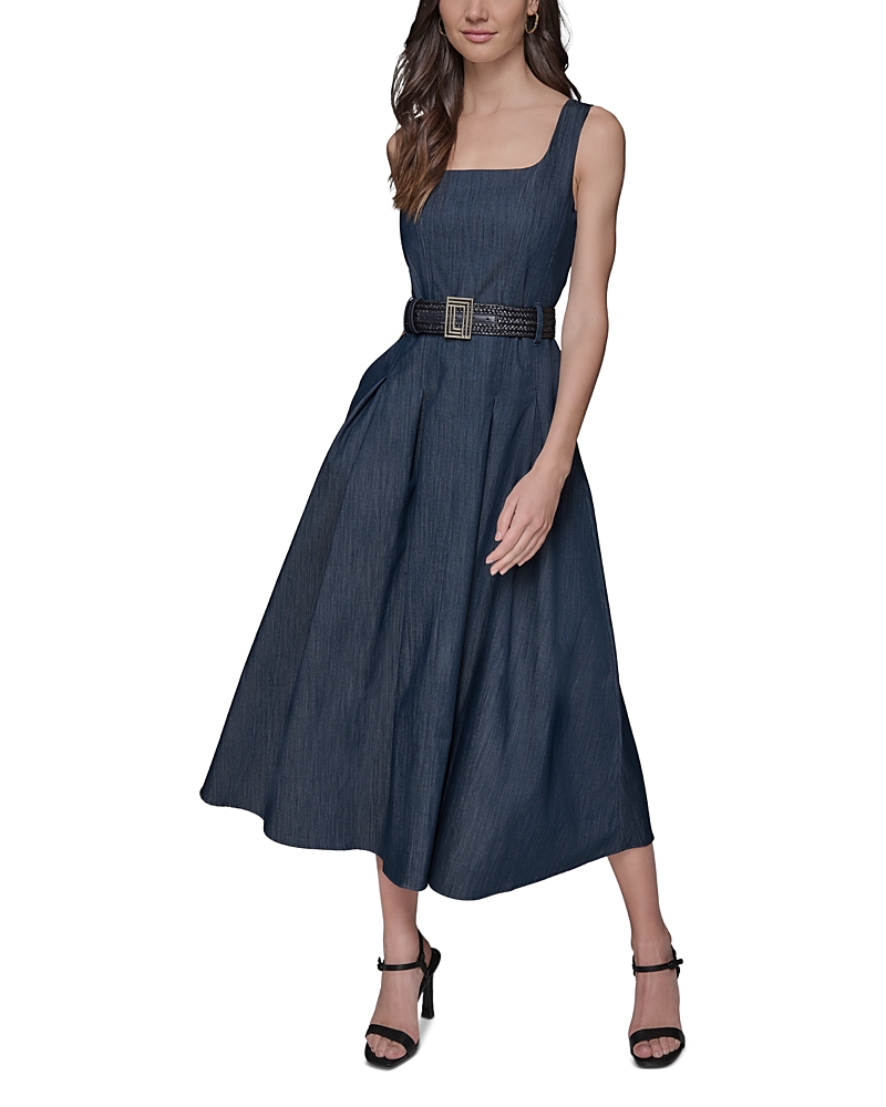 Karl Lagerfeld Paris Sleeveless Denim Midi Dress