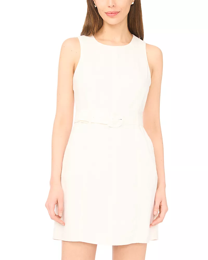 CeCe Sleeveless Belted Mini Dress