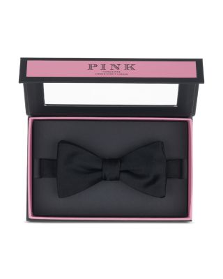 Black Satin Self Tie Bow Tie