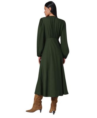 Francesca Crepe Button Up Midi Dress