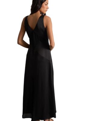 Satin and Chiffon Mix Midaxi Dress