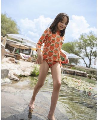 Girls' Recycled Strawberry Rashguard Bikini Set - Little Kid, Big Kid