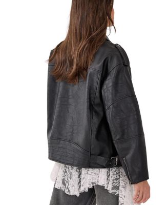 Faux Leather Biker Jacket