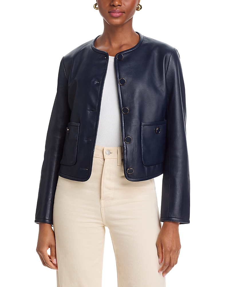 Veronica Beard Andrea Leather Jacket