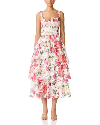 Roselle Frill Midi Dress