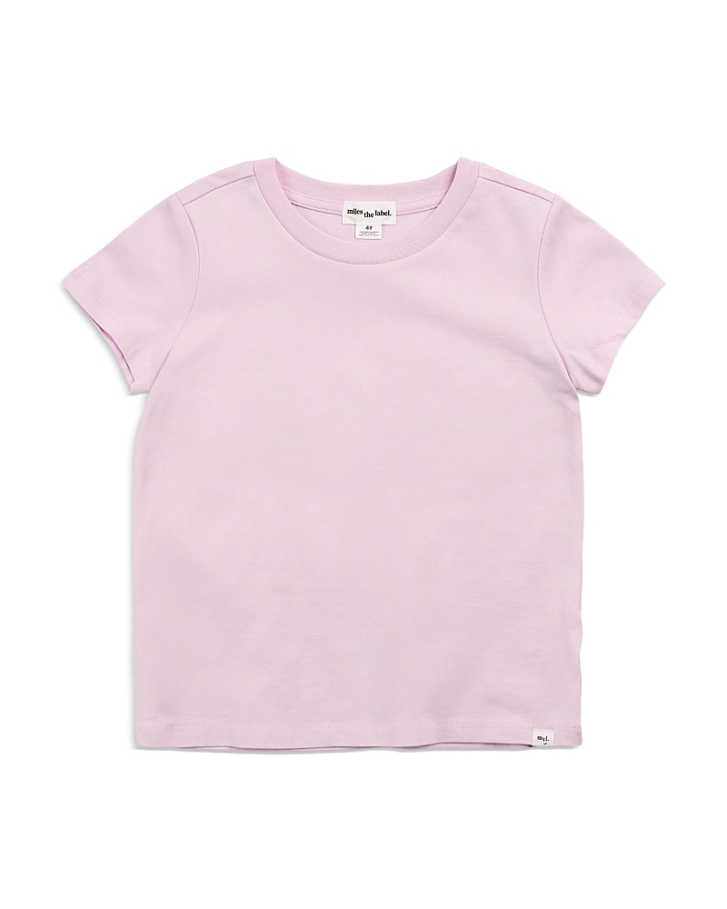 Miles The Label Girls' Short Sleeved Basic Knit Tee - Little Kid