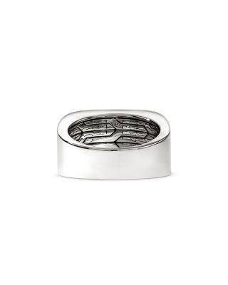 Men's Sterling Silver Icon Engraved Signet Ring
