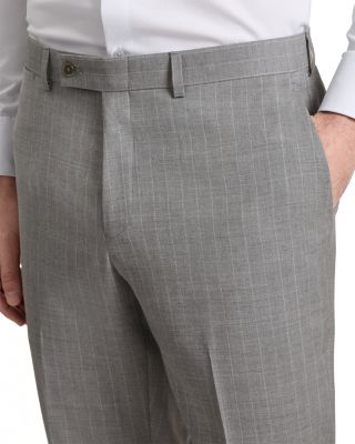 Winter Modern Fit Gray & White Stripe Suit Pants