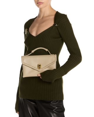 Knot Lock Intrecciato Leather Crossbody Bag