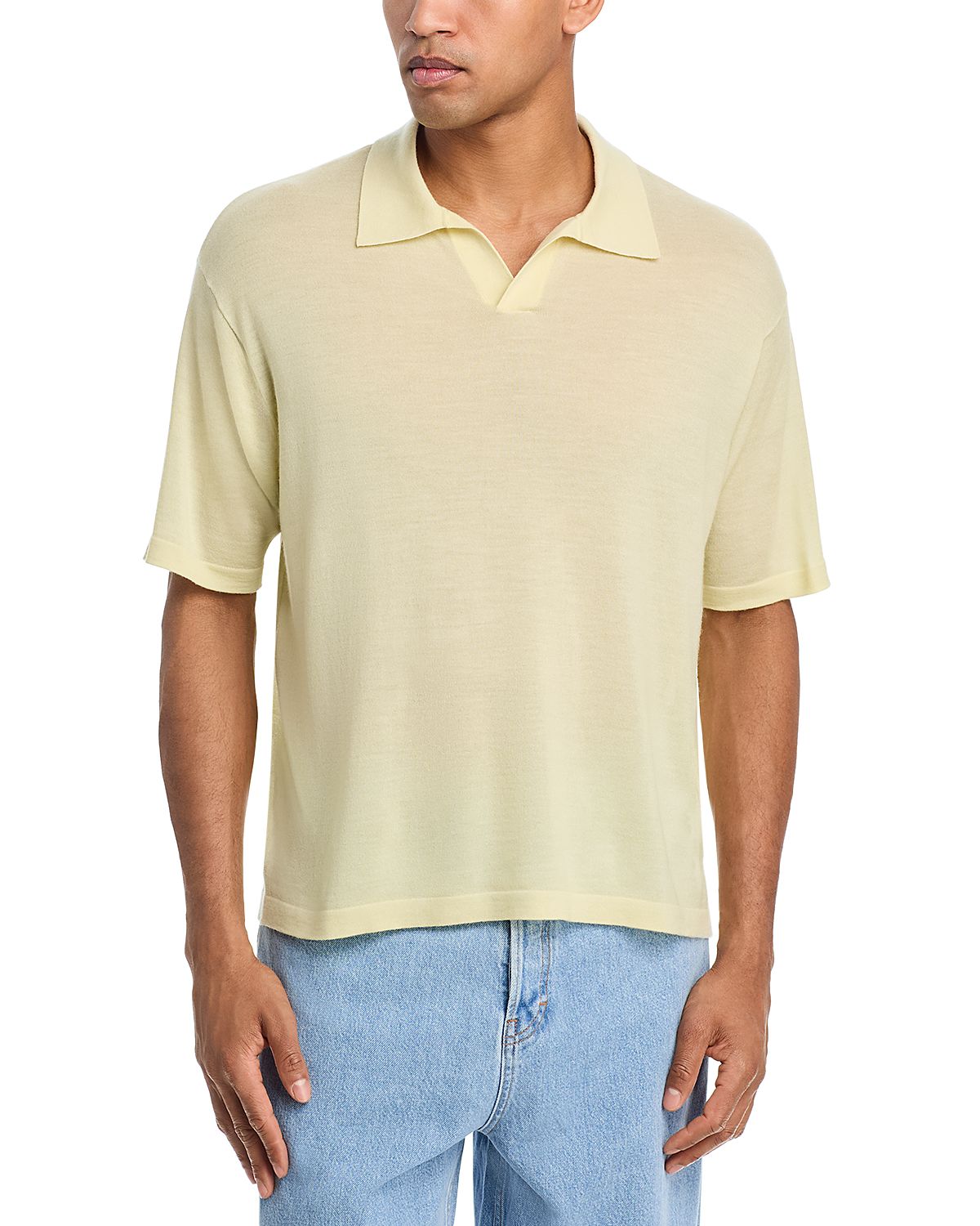 Frame Superfine Short Sleeve Polo Sweater